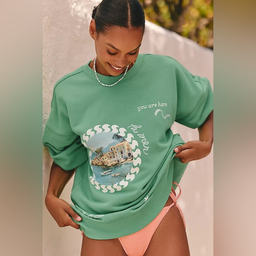 Celandine Crew-Neck Graphic Sweatshirt